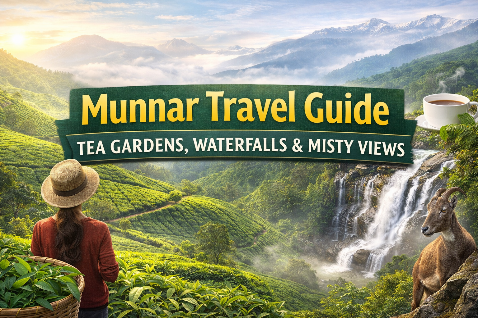 Munnar Travel Guide Tea Gardens, Waterfalls & Misty Views
